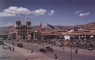 Place d'Armes de Cusco Aucaypata de l'époque Inca